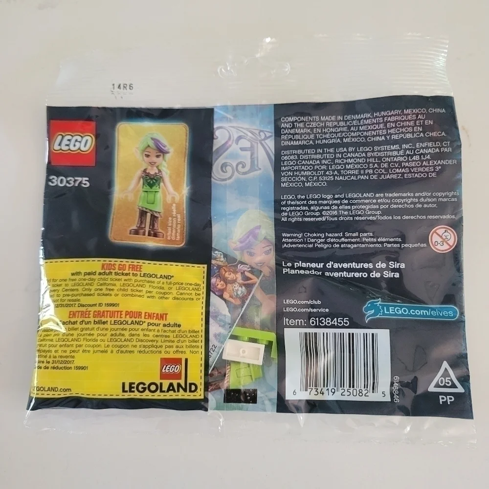 New LEGO 30375 Elves Sira's Adventurous Airglider Minifigure 24 Pieces Age 7-12